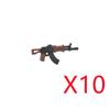WWI WWII Building Blocks Soldiers Military Accessories Bomb Two-color Gun Mini Brick Weapons Gift Toy AKM Helmet RPG Grenad X026