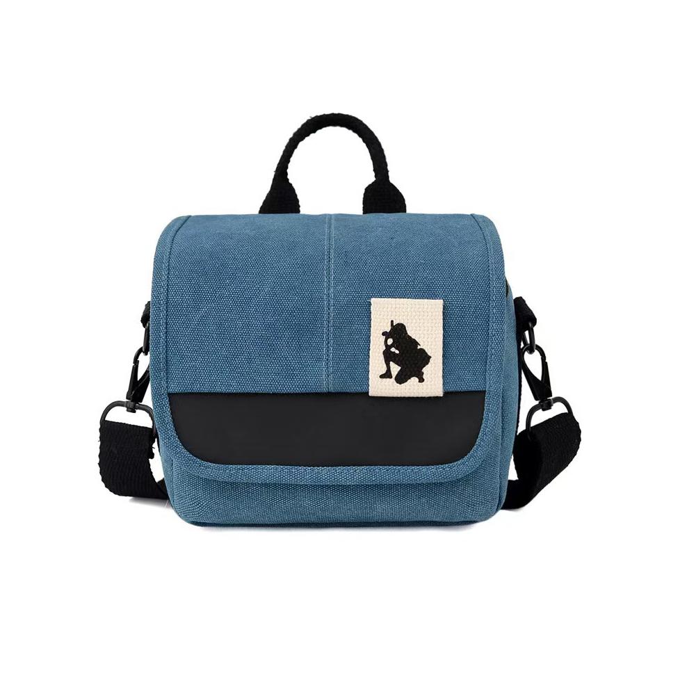 Canvas Camera Shoulder Bag For Canon R100 R10 R50 R8 R7 RP 250D 200D M200 M50 SX70 SX60 Nikon ZFC 18-55mm Lens Case Bag