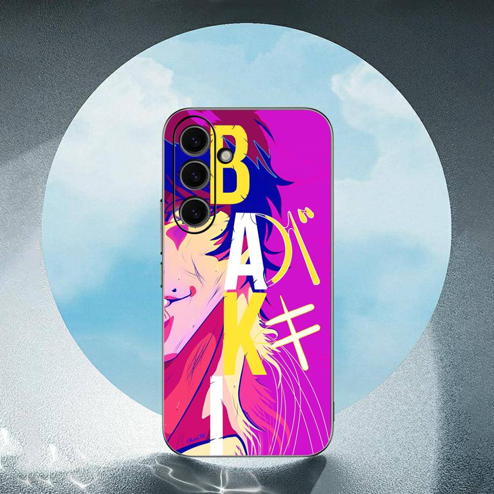 Baki H-Hanma Anime For Samsung Galaxy S23 S24 S25 Ultra S22 Plus S21 Black Soft Case Waterproof Soft Case
