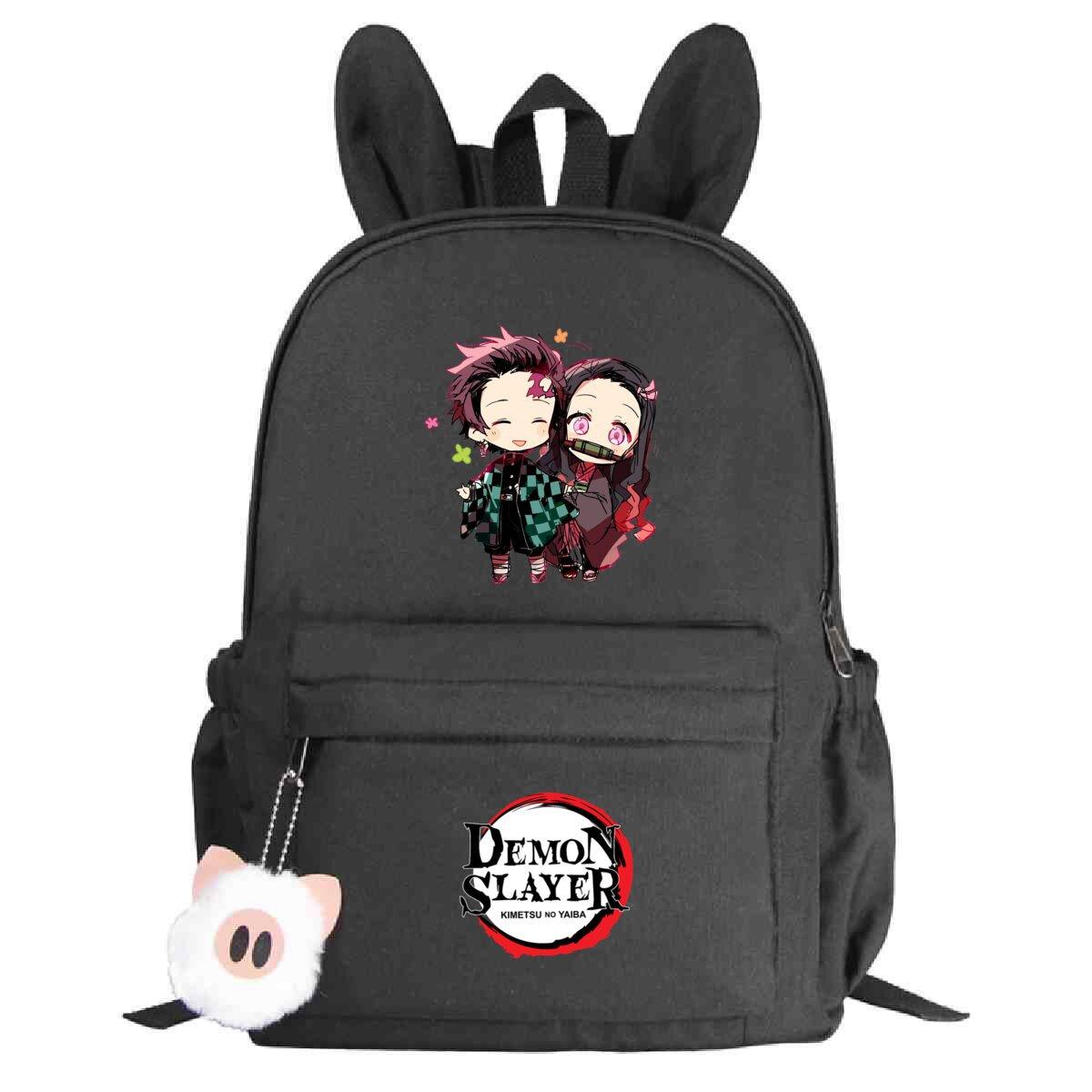 

Периферийный школьный рюкзак для истребления призраков, корейская версия, персонализированный рюкзак с кроличьими ушками, студенческий, модный, повседневный, мужская и женская модели No specification