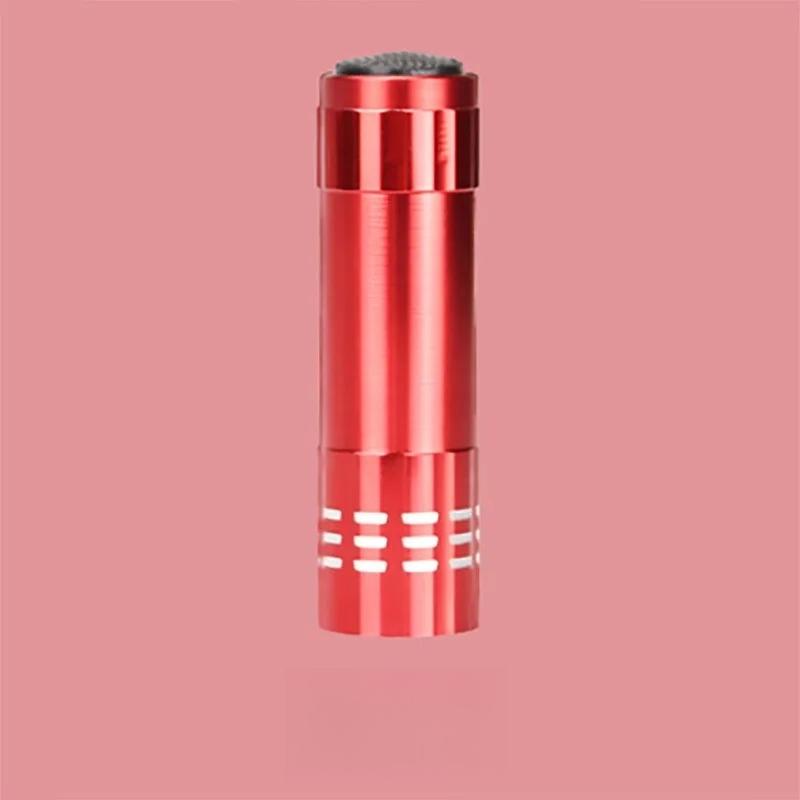 Nail Dryer Mini 9 LED Lights Flashlight UV Lamp Portable Nail Gel Mask Fast Drying Manicure Tool Support