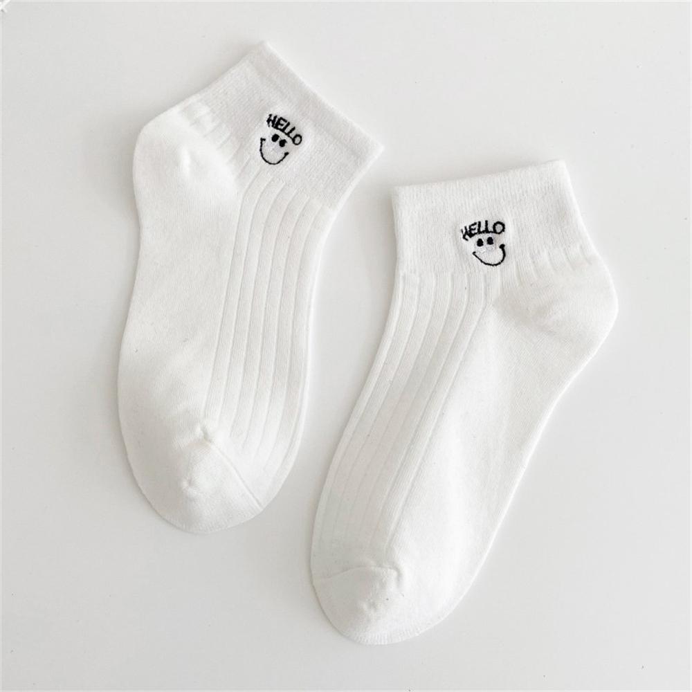 

Новые Милые Носки с Вышивкой, Глиттером, Сердечками, Луной, Звездой, Смайликом, Мягкий Хлопок, Белые, Черные, Короткие, До Щиколотки, Носки, Дропшиппинг