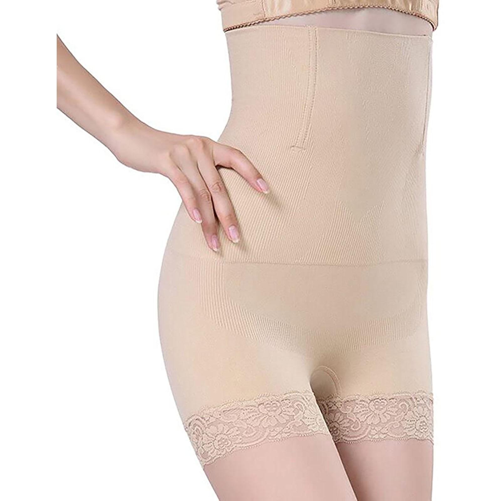 High Waist Shaping Underwear Lace Trim Postpartum Body Shaper Panties Tummy Control Seamless Slimming Shorts M/L хаки