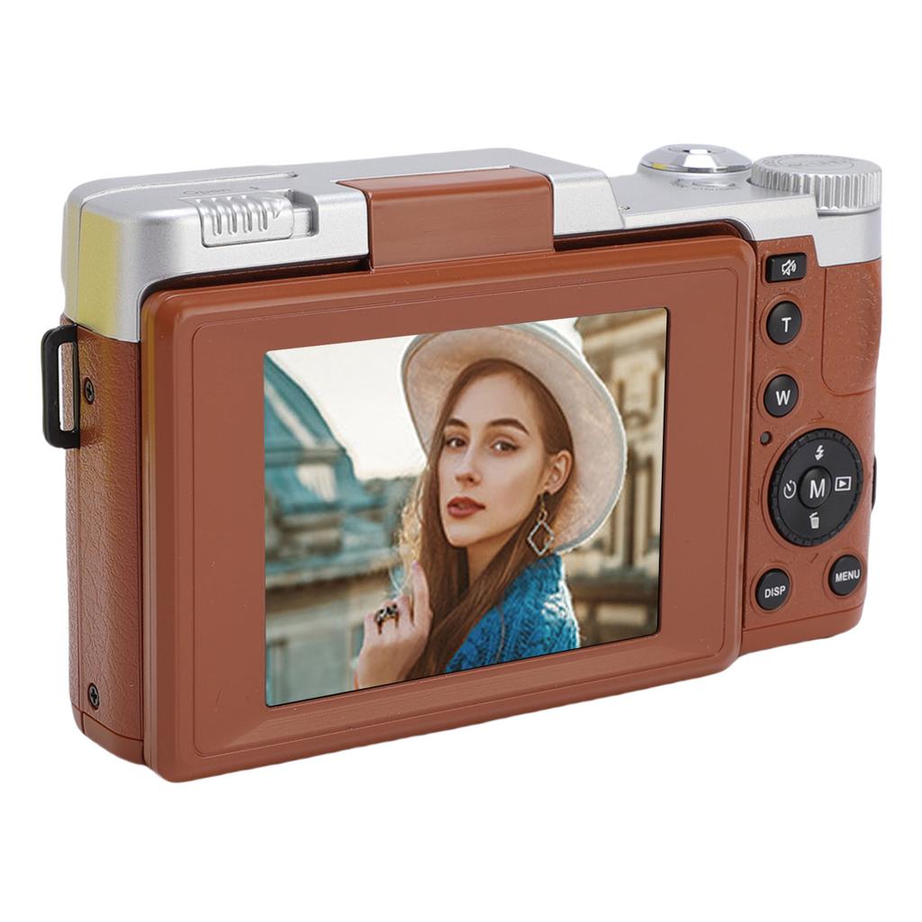 4K Digital Camera Autofocus 64MP Vlog Camera with 2.8 Inch 180 Degree   Screen Travel Camara for Photography