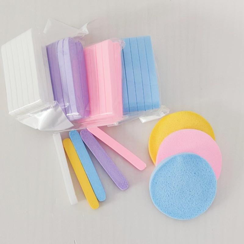 12Pcs Compressed Facial Sponge For Estheticians Face Round Cleansing Sponge Makeup Removal Sponge Pad Exfoliating Spa Washing
