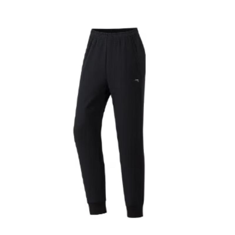 Women s ANTA Winter Fleece-lined Cuffed Wide-leg Knit Sports Pants 170/L