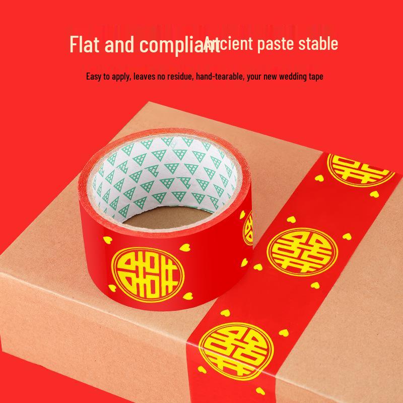 Wedding Double Happiness Red Sealing Tape - Festive Theme