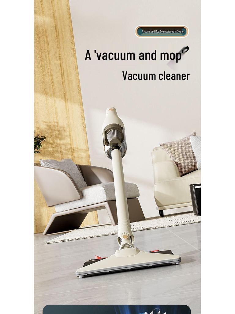 Kabelloser All-in-One Staubsauger & Wischmopp mit starker Saugkraft für Zuhause - Klein, Handlich, Tierfreundlicher Milbenentferner