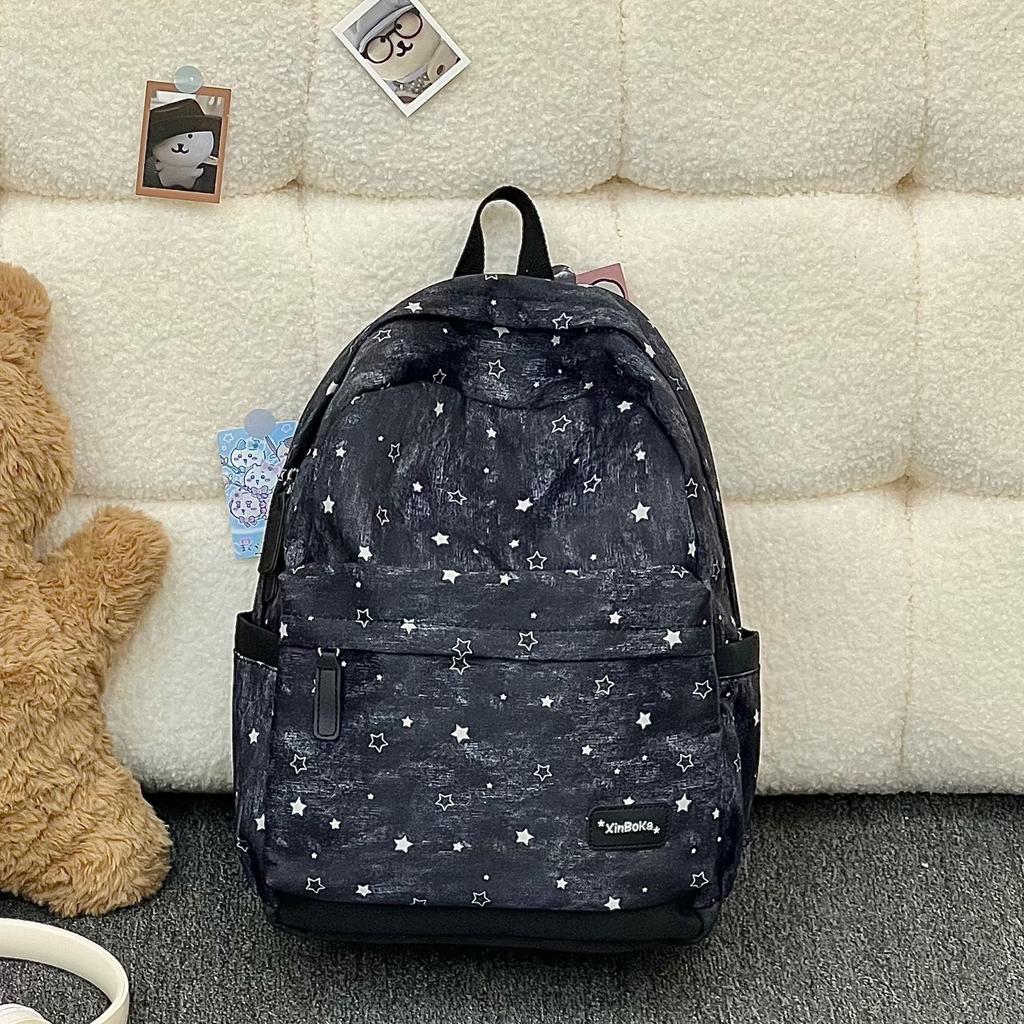 Schoolbag New Schoolbag Primary School Students Korean Version Ins Large Capacity Star Backpack Junior High School Girls Travel Small Backpack