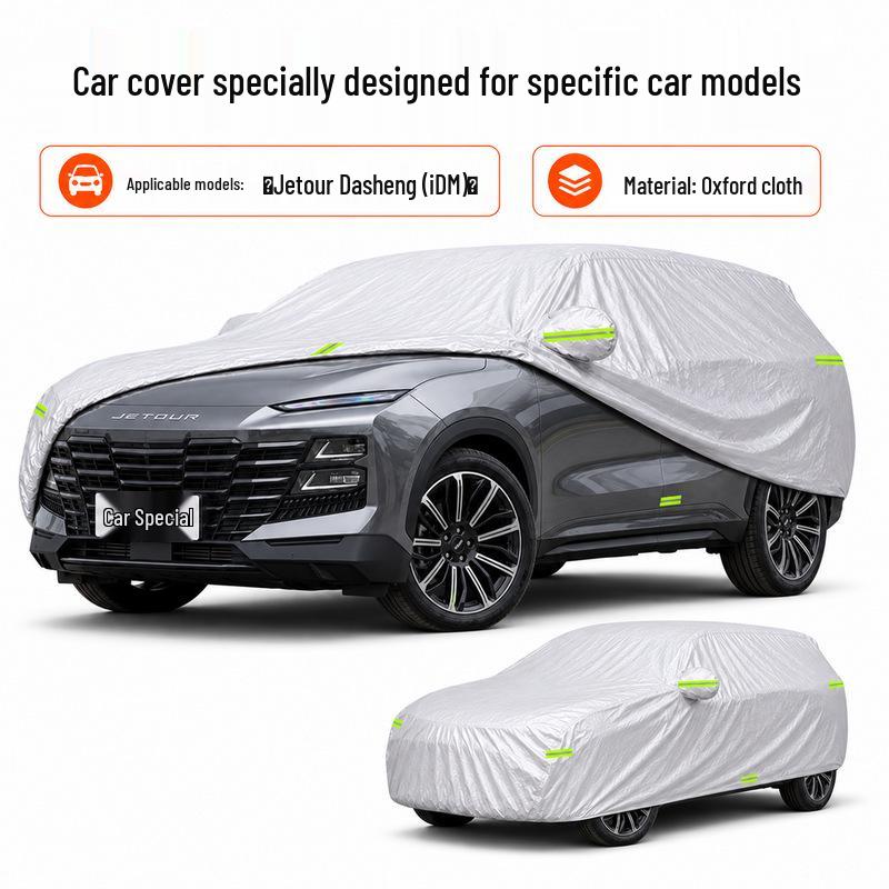 Jetour Dasheng Car Cover: Sun-Protective, Waterproof, Heat-Insulated, All-Season Oxford Cloth.