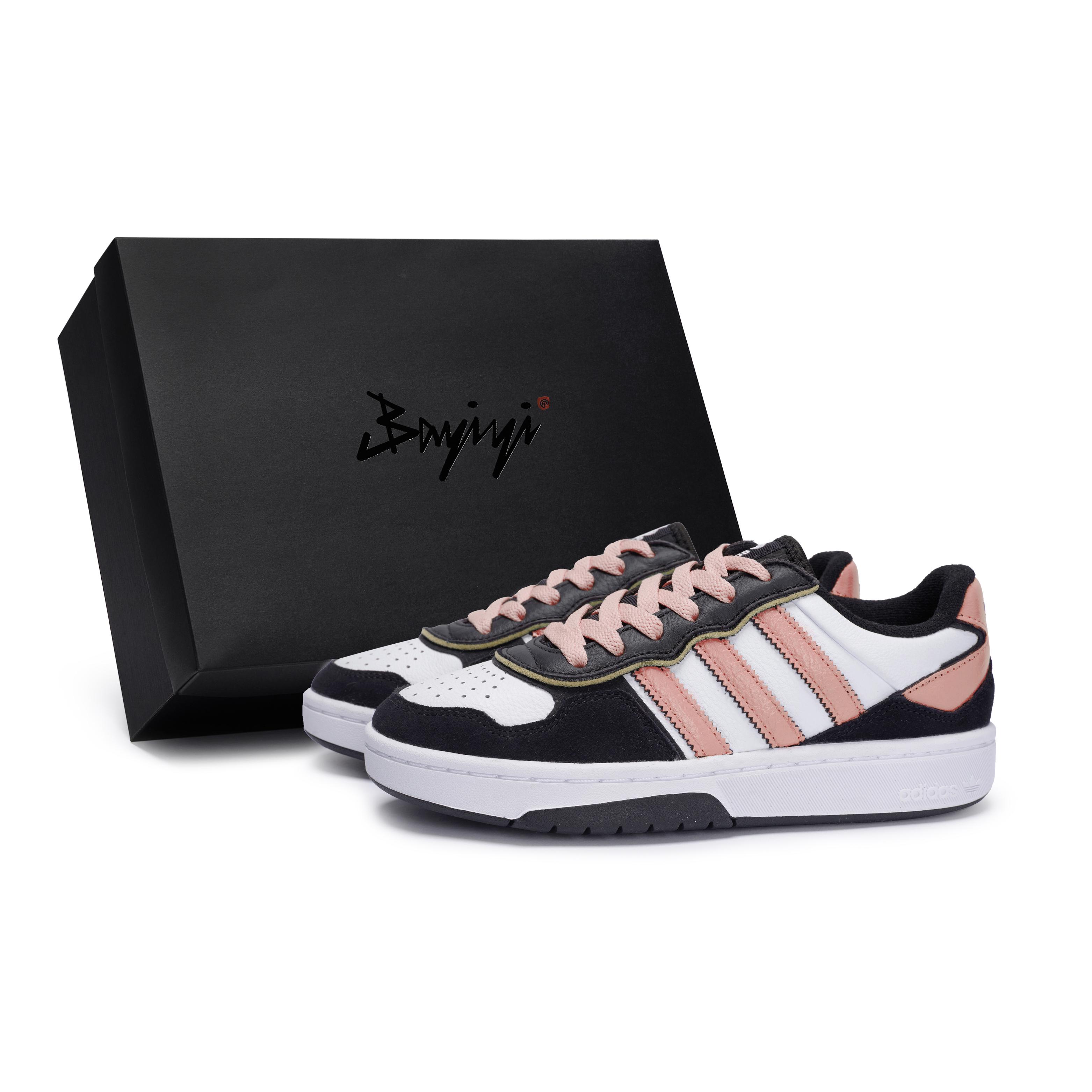 Adidas Originals Courtic Skateboard Shoes Unisex Low top White/Flesh Pink ID6067(Team80-S-BOX) 37⅓