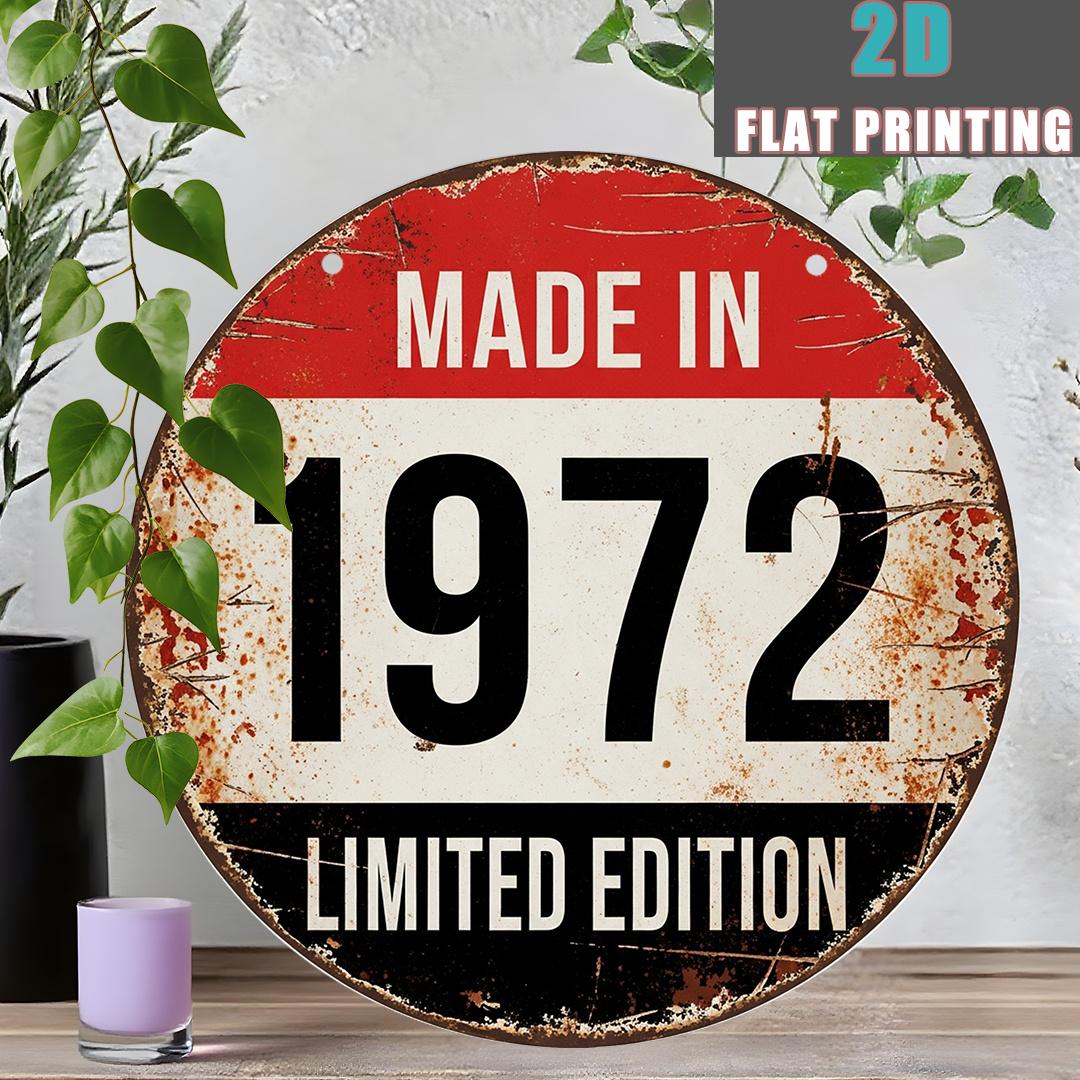 

D Flat Printing pc Vintage Metal Aluminum Sign Outdoor Plaque Wall Decoration ( Inches X Inches) Retro Style a 20x20cm(8x8inch)