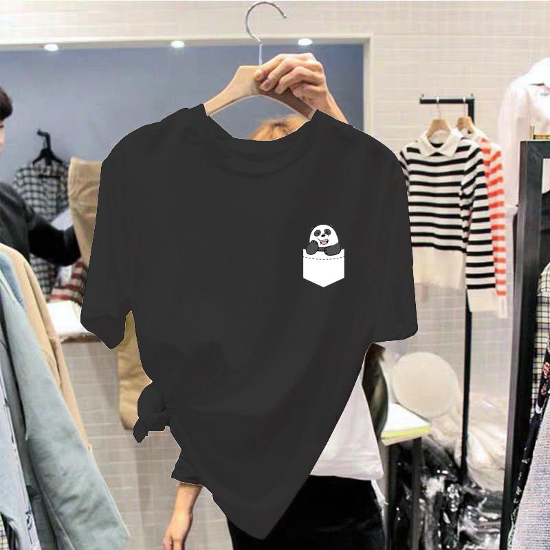 Cotton Unisex T Shirt for Women Korean Fashion Loose Teen Oversized Plus Size Tops On Sale Printed Graphic Os