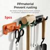 5PCS Wall Mount Gardening Tool Hanger Practical Storage Hook Rack  Household Cleaning