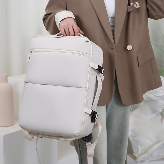 Expandable Travel Backpack Women Men Laptop Backpack with USB Charging Port Airline Approved Backpack with Anti-Theft Pocket Shoe Compartment