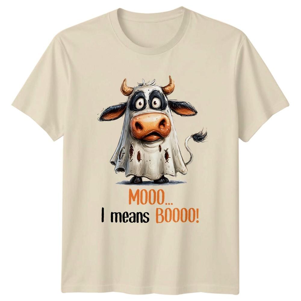 Mooo I Means Boooo TShirt Spooky Cow Halloween Gift For Him And Her