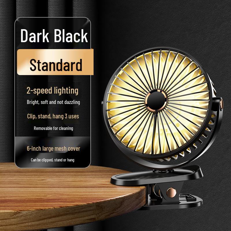 Mini USB Rechargeable Clip-On Desktop Fan for Dorms and Home