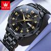OLEVS Men Watches Trend Fashion Stainless Steel Original Automatic Mechanical Watch for Man Outdoor Casual Wear Waterproof Date