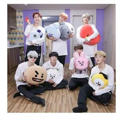BTS BT21 pliušinis komfortiškas pagalvėlė Kpop namų dekoracija