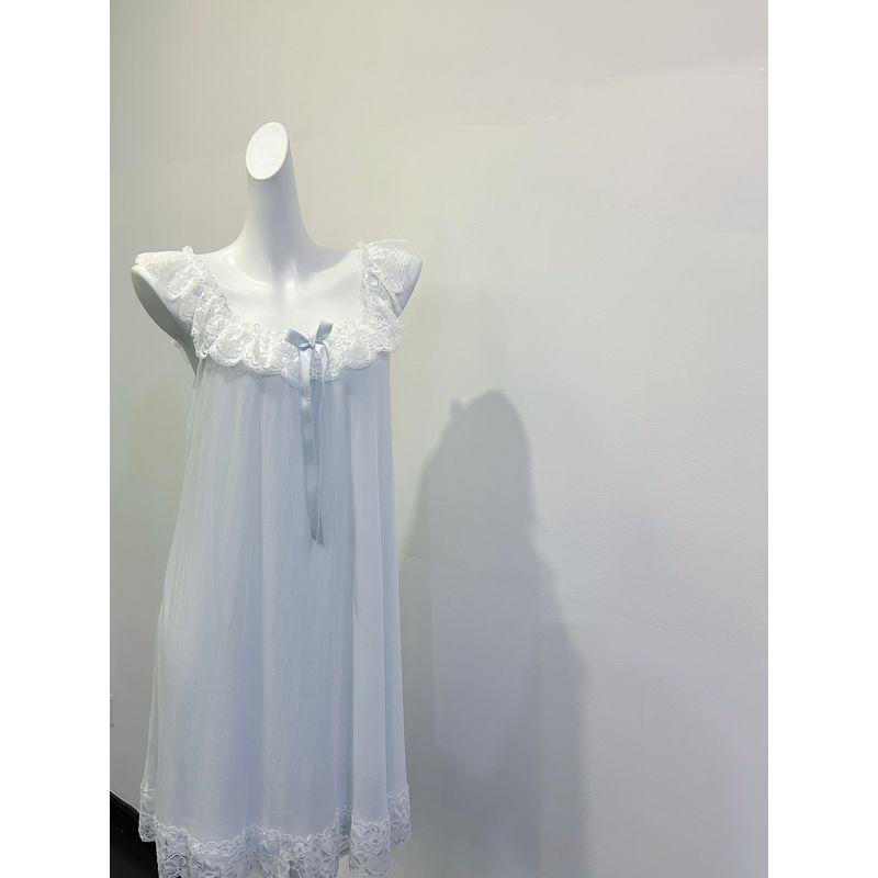 Good Morning, Beautiful Lace Nightdress with You Women Summer Lightweight Mesh Moor Pajamas Women Fairy Style Homewear