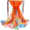 Women's Floral Silk Scarf: Spring & Autumn Sun Protection