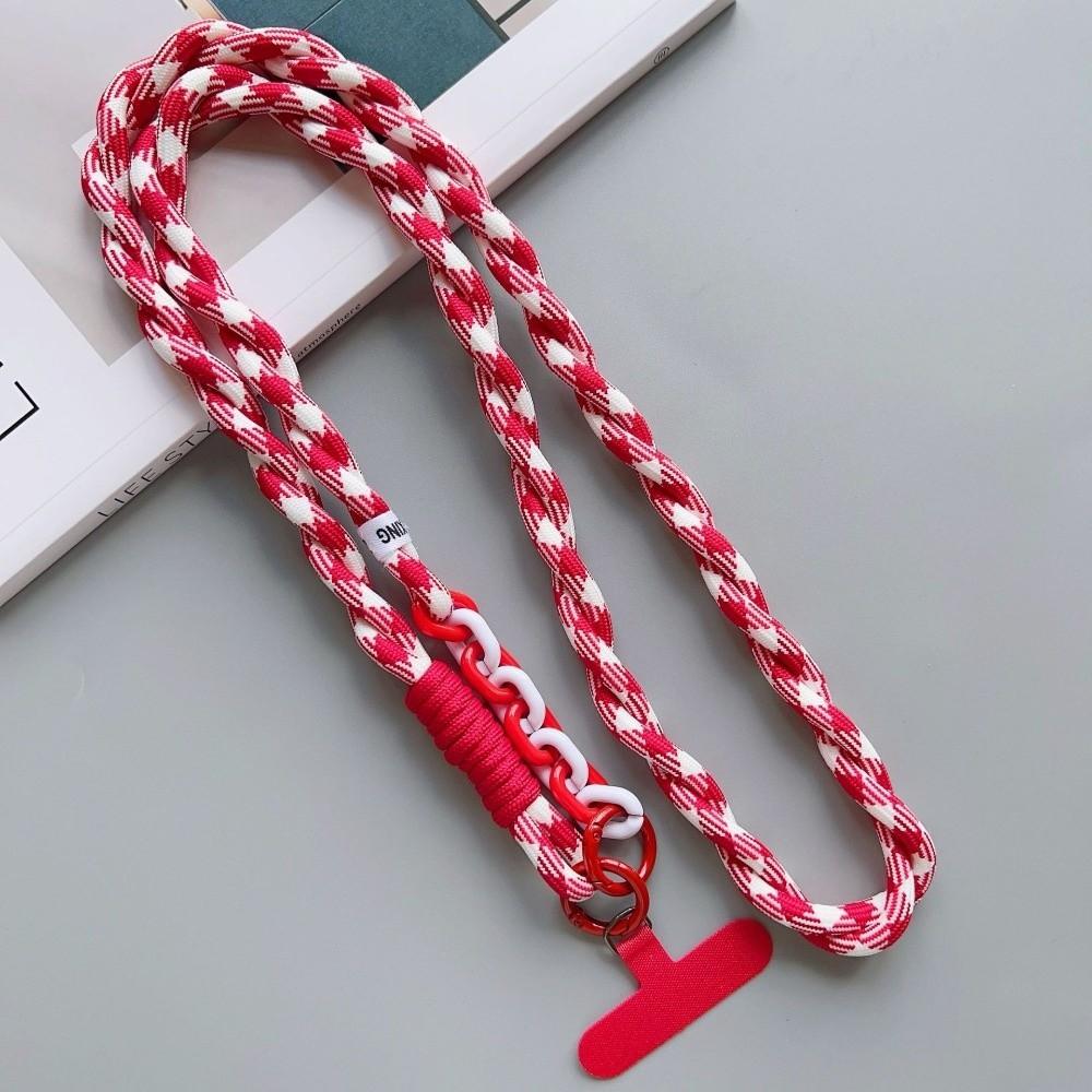 Nylon Braided Phone Lanyard Dopamine Crossbody Hanging Rope Phone Charm Accessories