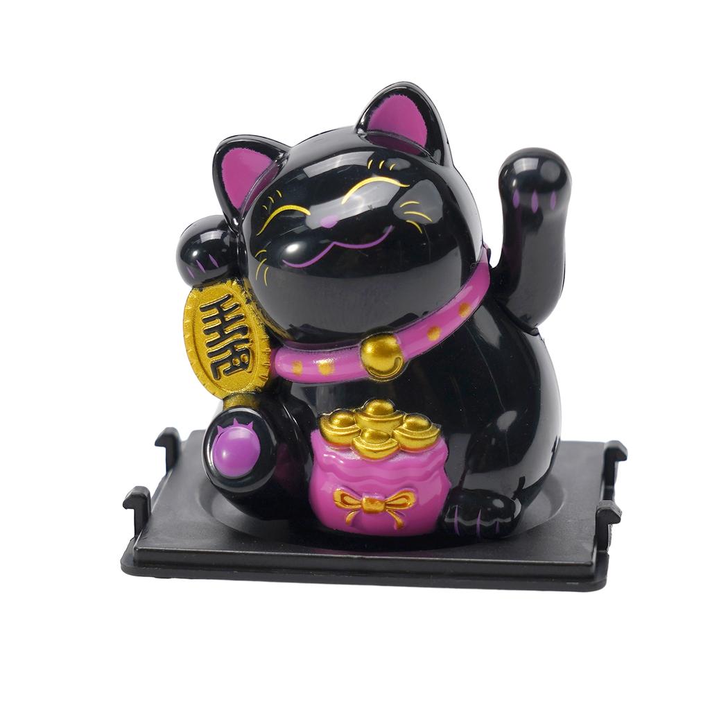 High Quality Lucky Cat Ornament Car Dashboard Decor Vehicle Accessories Automatic Waving Cartoon Decoration Interior