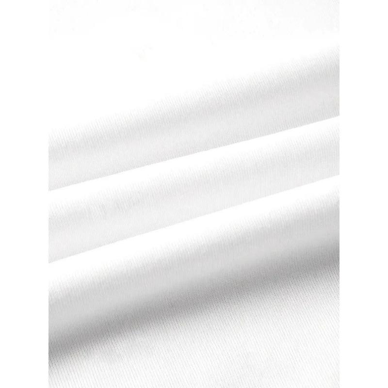 European Size Women's casual short-sleeved T-shirt-bee flower print round neck top spring and summer fashion white with yellow and blue embellishment