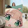 S-SPY×FAMILY Anya Forger Cute Blanket Blanket for Couch Sofa Travel Home Hiking Picni Bed Beding Flannel Blanket birthday gift