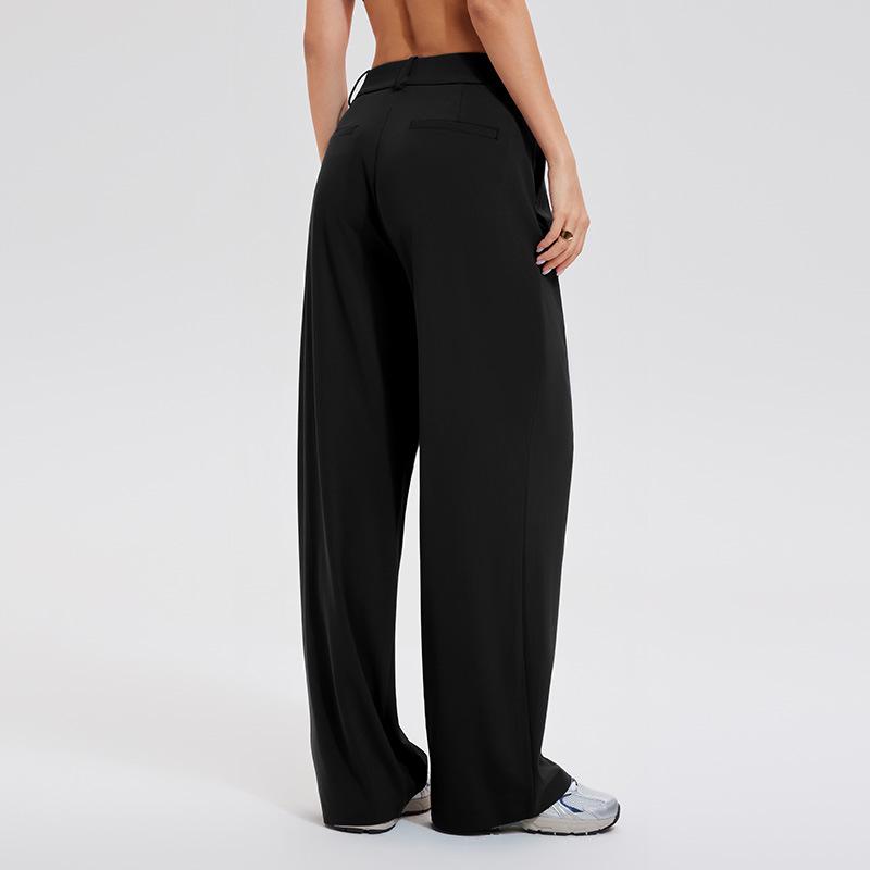 Women's Fashionable Wide-Leg Yoga Pants - Breathable, Loose, Slimming Trousers
