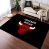 Czarno-czerwono-biała obwódka Logo głowy byka Chicago Bulls Antypoślizgowy dywanik do przedpokoju Prać Można prać Dekoracja dla fana koszykówki NBA Nastolatka Salon Sypialnia Pokój gier Dywan podłogowy