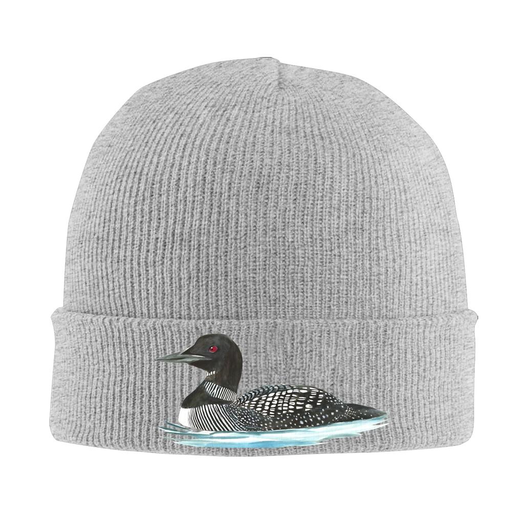Common Loon  Beanie Hats Rebel Loon Knitting Hat Unisex Women Casual Elastic Caps Autumn Kpop Graphic Bonnet Hats