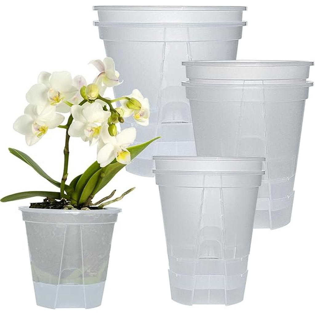 Průhledná, prodyšná, zesílená plastová květináčová rostlina s kontrolou kořenů pro Phalaenopsis