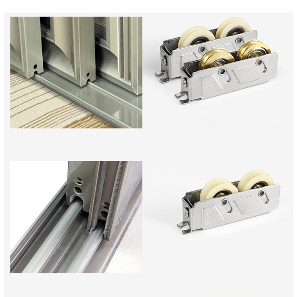 Upgrades Window Rollers Sliding Window Pulleys Steel/Nylon Window Glider Rollers Simple Installation for Sliding Doors