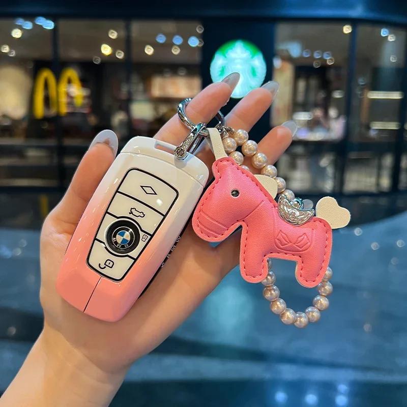 Remote Car Key Cover Keychain Key Case For BMW X1 X3 X4 X5 X6 Series 1 2 3 5 7 G20 G02 G05 G31 G23 F34 F15 F40 IX3 xs9
