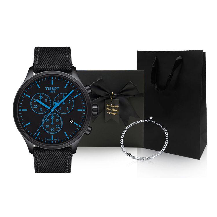 Tissot Speedmaster Series Quartz Movement Multifunction Chronograph Watch 45Mm Black Dial Stainless Steel Case Rubber Strap T116.617.37.051.00
