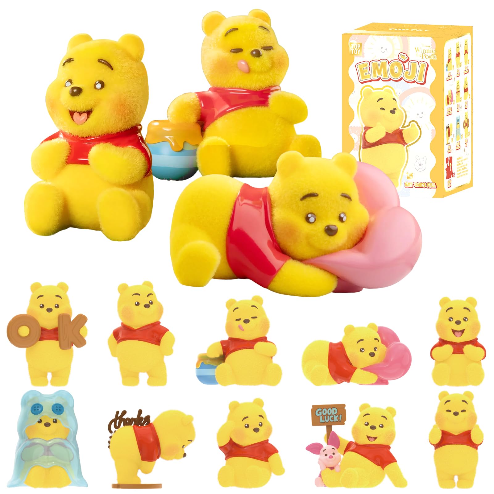 

TOP TOY Disney Винни-Пух Серия Эмоций [1 шт.] Гачапон Сюрприз-Бокс Фигурка Мягкий Винил ПВХ Премиум Игрушка Подарок на День Рождения Персонаж Винни-Пух