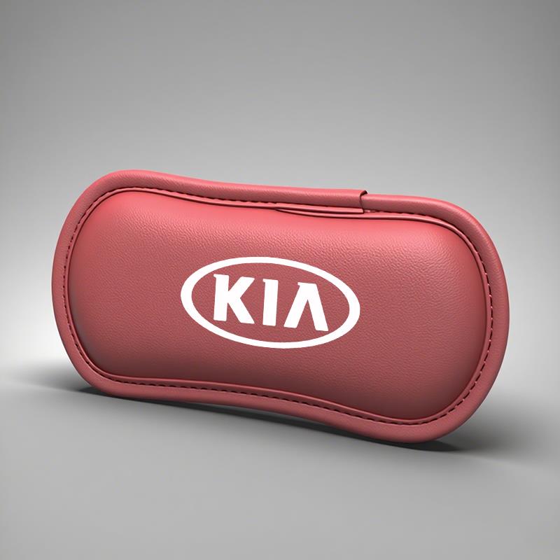 AFK4 Leather Car Pillow Car Knee Pad Elastic Memory Foam Leg Pad For Kia Morning Sportage K8 K3 K9 Ceed Picanto Stonic K7 K5 Rio Niro