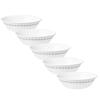 CORELLE Outer Diameter X Height Caspian Lace Large Set of Plate, Dish, 21.5 6cm, Shatter-Resistant, Lightweight, Bowl, J432-CPL, 5,