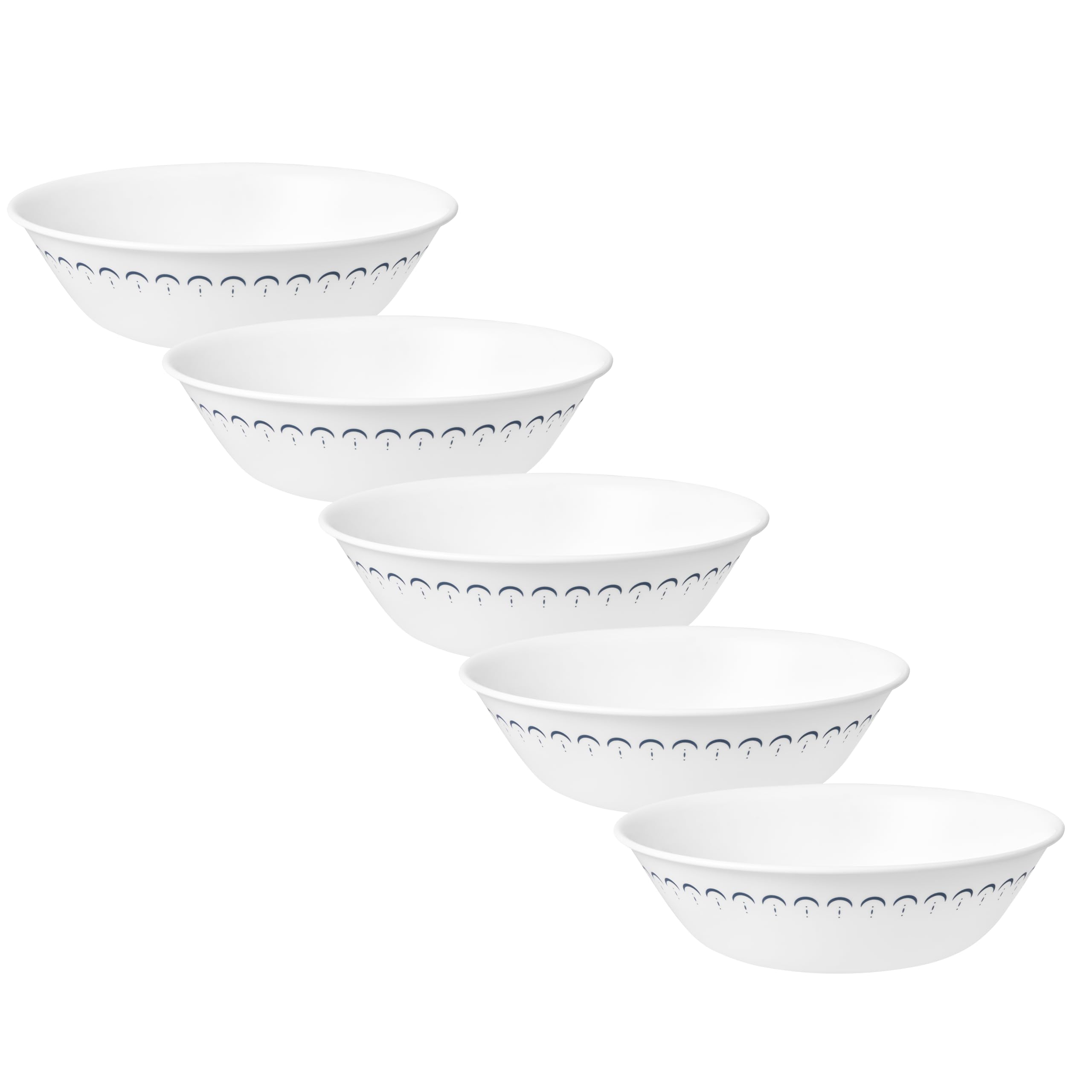 

PEARL METAL CORELLE Outer Diameter x Height Caspian Lace Large Set of Plate, Dish, 21.5 6cm, Shatter-Resistant, Lightweight, Bowl, J432-CPL, 5,