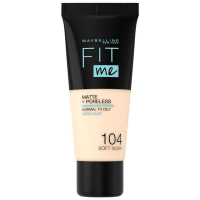 Foundation - Maybelline - Fit Me - 104 Soft Ivory - 30ml - Normal To Oily Skin