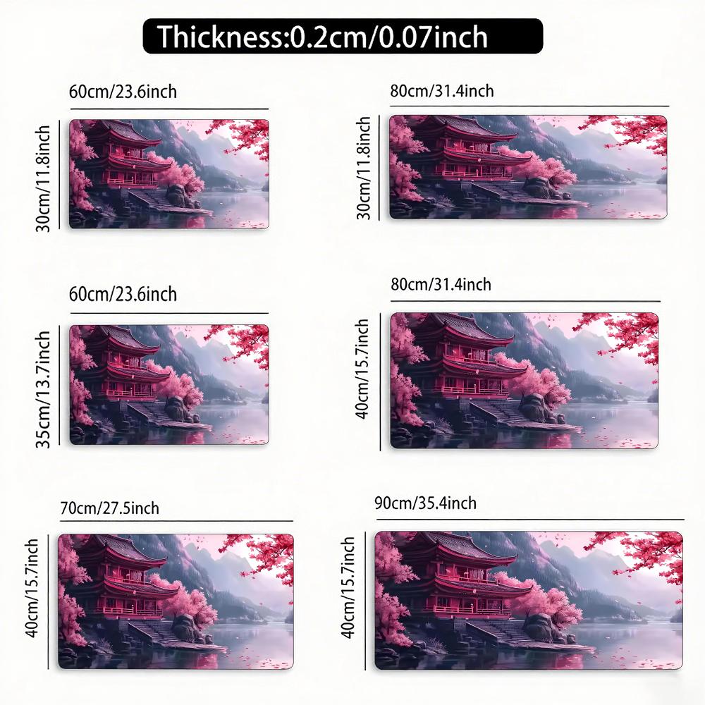 Japan Sakura Scenery Magic Party Game Mat Durable Rubber for MTGTCG Games Xcm Mouse Pad Offices Desk Mats Friendly Design