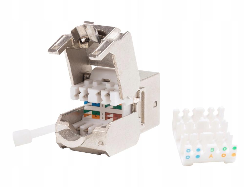 Moduł keystone Jack RJ45 kat. 5e FTP, beznarzędziowy Netrack