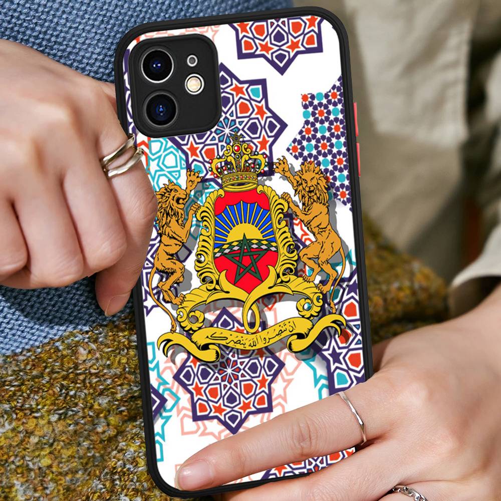 

Maroc M-Morocco Flag Silicone Case For IPhone 16 15 14 13 12 11 Pro Max Plus X XS MAX Shockproof Matte Cover iphone 14 plus