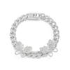 Hip-Hop Punk Full Diamond Cuban Chain With Diamond-Encrusted Big Butterfly Anklet, Simple Trend Exaggerated Chain Anklet For Women