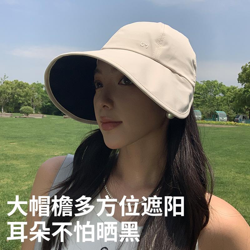 Upgraded Vinyl Large Brim Sun Hat Children'S Summer Sun Protection Hat Versatile Face Small Uv Protection Bucket Hat