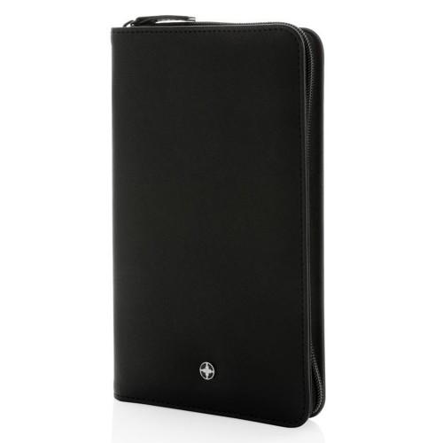 Pertemba Fr - Apparel Men's Black Swiss Peak Heritage Rfid Recycled Travel Wallet One 22.7Cm