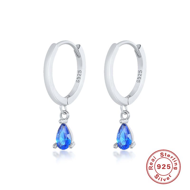 

Серьги-пряжки из стерлингового серебра 925 пробы с геометрическим узором в виде капли воды и бриллиантами, минималистичные креативные серьги в стиле «холодный ветер» 925 Silver