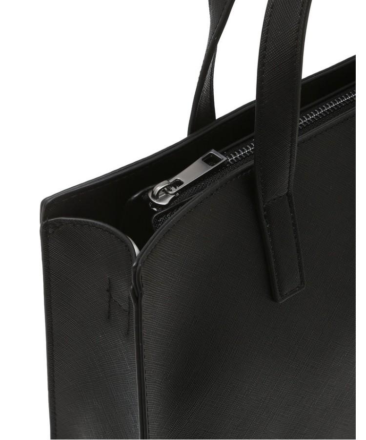 Hazzys Men Acc [Kevin] Black Logo Contrast Crossbody Tote Bag 33Cm Hjba6F887Bk