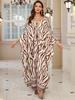 2025 European & American Cotton Print Beach Dress: Women's Loose Long Robe Cover-up with Sun Protection